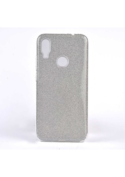 Xiaomi Redmi Note 7 Kılıf Gümüş Jade Simli Silikon Kapak Esnek Ince (Xiaomi Redmi Note 7, Gümüş)