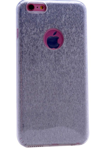 Apple iPhone 8 Kılıf Gümüş Jade Simli Silikon Kapak Esnek Ince (Apple iPhone 8, Gümüş)