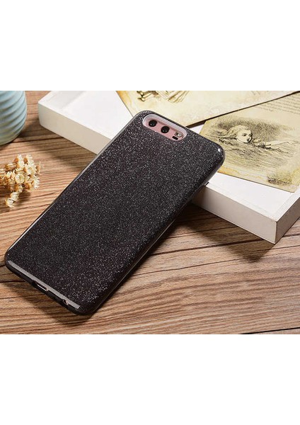 Huawei P10 Plus Kılıf Siyah Jade Simli Silikon Kapak Orijinal Esnek Ince (Huawei P10 Plus, Siyah)