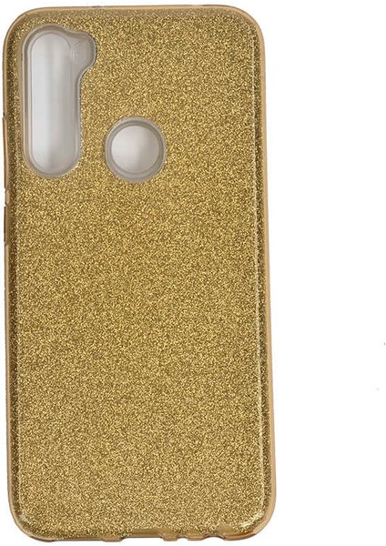 Xiaomi Redmi Note 8 Kılıf Gold Jade Simli Silikon Kapak Esnek Ince (Xiaomi Redmi Note 8, Gold)