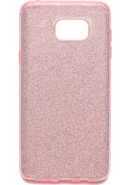 Samsung Galaxy Note 5 Kılıf Pembe Jade Simli Silikon Kapak Esnek Ince (Samsung Galaxy Note 5, Pembe)