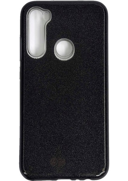 Xiaomi Redmi Note 8 Kılıf Siyah Jade Simli Silikon Kapak Esnek Ince (Xiaomi Redmi Note 8, Siyah)