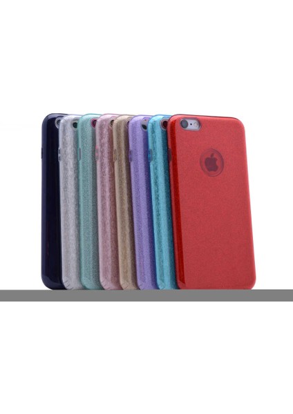 Apple iPhone 6 / 6s Kılıf Mavi Jade Simli Silikon Kapak Esnek Ince (Apple iPhone 6 / 6s, Mavi)