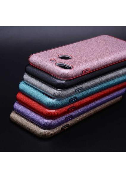 General Mobile 8 Go Kılıf Gümüş Jade Simli Silikon Kapak Orijinal Esnek Ince (General Mobile 8 Go, Gümüş)