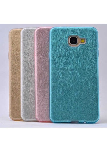 Samsung Galaxy A8 2016 Kılıf Pembe Jade Simli Silikon Kapak Orijinal Esnek Ince (Samsung Galaxy A8 2016, Pembe)
