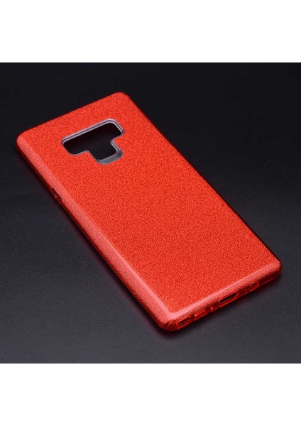 Samsung Galaxy Note 9 Kılıf Kırmızı Jade Simli Silikon Kapak Esnek Ince (Samsung Galaxy Note 9, Kırmızı)