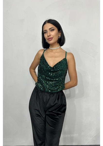 Bordo Askılı Degaje Bluz