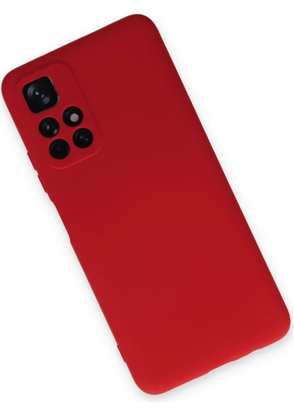 Xiaomi Redmi Note 11T Kılıf Nano Içi Kadife Silikon - Kırmızı Nrmsa