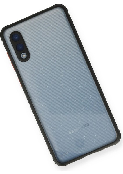 Samsung Galaxy A02 Kılıf Miami Şeffaf Silikon - Siyah Nrmsa