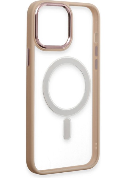 Iphone 15 Pro Kılıf Room Magneticsafe Silikon - Pudra Nrmsa