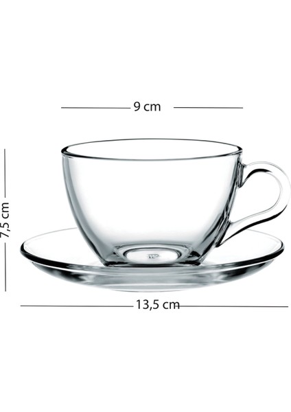 Pure Black 2'Li Çay Fincanı Seti 240 Cc