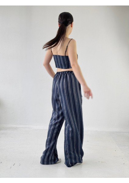 Tasarım Bol Kesim Pantolon Kadın Lacivert indirimleri