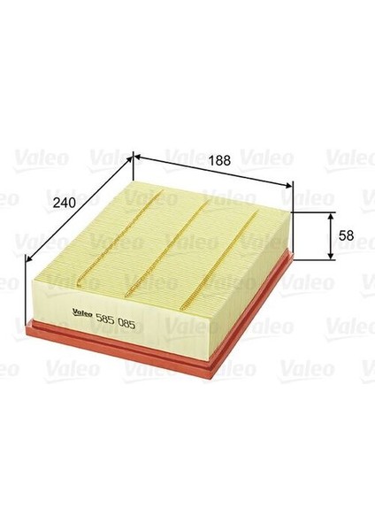 585085 Hava Filtresi Opel Vectra-B 2.0 Dtı 16V