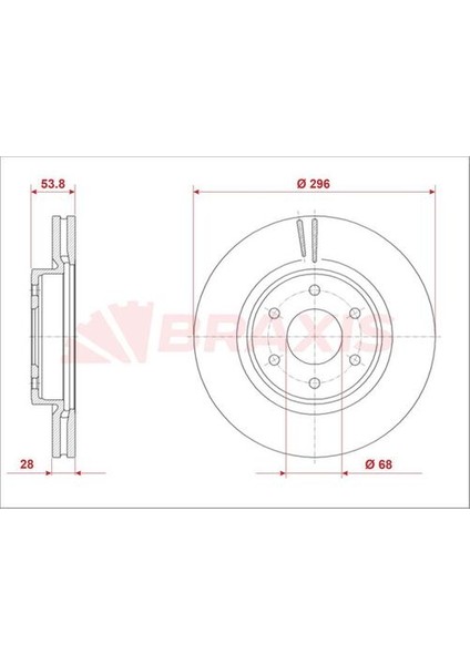AE0904 Ön Fren Diski Nissan Navara 2.3 Dcı D23 Kasa 2015-4X3 40206JR70B