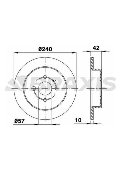 AE0031 Arka Fren Disk Aynası 5 Bijon Astra H Meriva B Corsa C Astra G 2.0dı 2.0 16V 1.8 16V 02 98-2.0d 569109