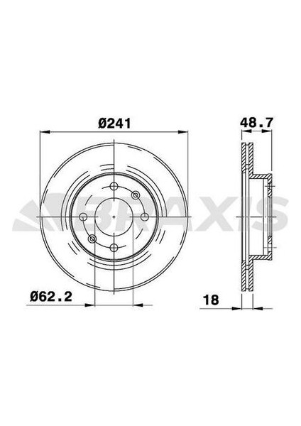 AE0122 Ön Fren Disk Aynası Kia Picanto 1.0 1.1 1.2 04-Hyundai I10 1.1 1.2 08-241 Çap 4 Bijon 5171207500