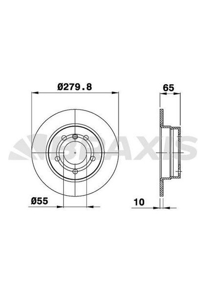 AE0340 Arka Fren Diski Bmw E81 E87 N43 N45 N46 M47 05-10 34216855001
