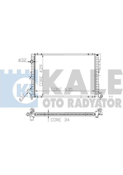 Oto Radyatör 0529291AB Su Radyatörü Laguna I 1.8 2.0 16V N7Q Ac 1 Sıra Alb 635X441X47
