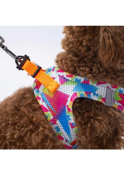 Luxury Mosaic Air-Mesh Göğüs Tasması Kedi Köpek Göğüs Tasması 1 Adet