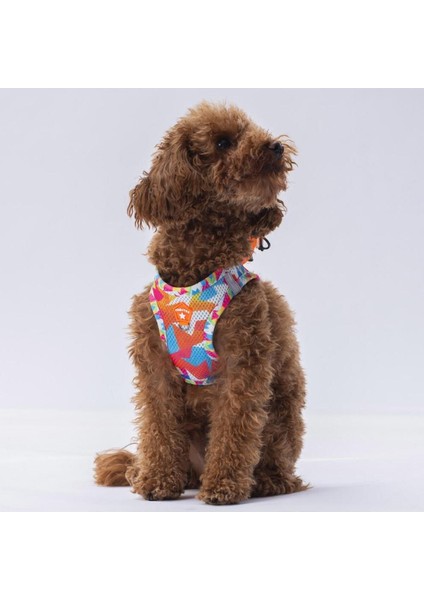 Luxury Mosaic Air-Mesh Göğüs Tasması Kedi Köpek Göğüs Tasması 1 Adet