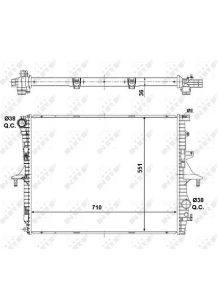 53798 Motor Su Radyatörü Audi Q7 Porsche Cayenne Touareg 3,0tdı 3,2 /4,2/5,0/ 6,0/3,6fsı / 3,0tfsı 03-10