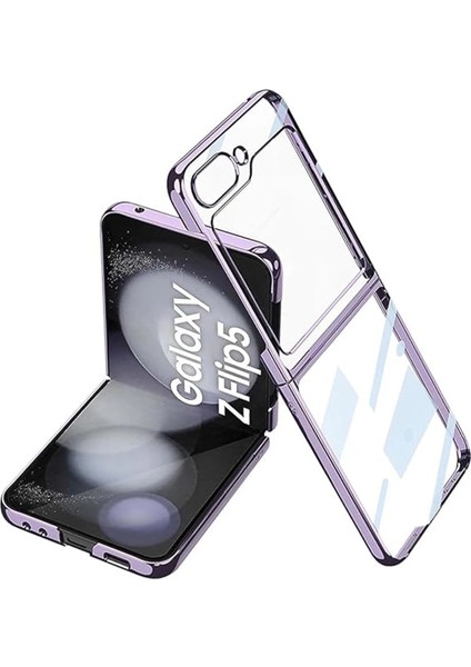 Samsung Galaxy Z Flip 5 Kılıf Fold Element Kapak - Mor Nrmsa