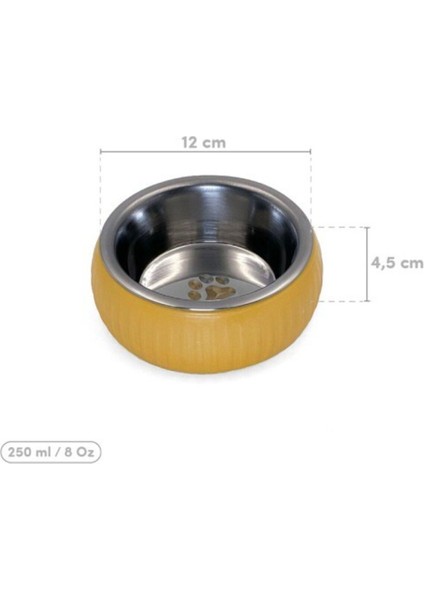 Luxury Mikopet Organik Seramik Mama Kabı Sarı 1 Adet