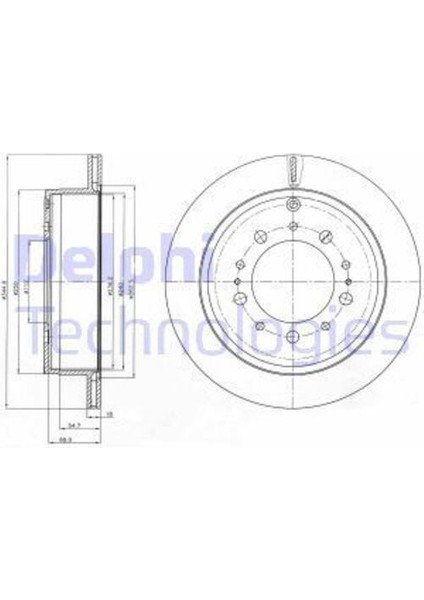 Delphı BG4275 Fren Diski Arka Land Cruıser 08- Takım