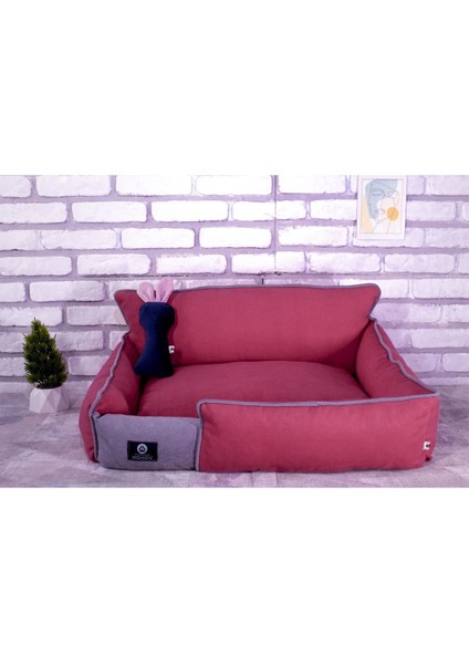 Luxury Premium Lux Seri Iç Mekan Fermuarlı Yıkanabilir Kedi ve Köpek Yatağı (55*65CM) Medium 1 Adet