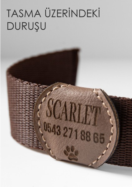 Luxury Deri Köpek Künyesi, Deri Köpek Isimlik, Köpek Kedi Tasması, Köpek Madalyonu 1 Adet