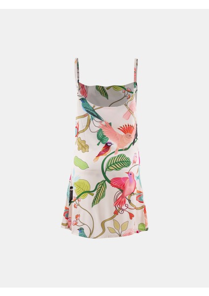 Saten Askılı Elbise Gecelik Jungle Desen fırsatları