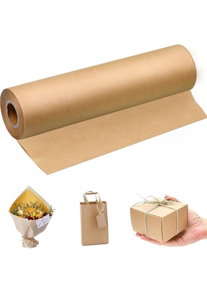 Kraft Kağıt 50CM x 5 Metre Rulo: Ambalaj, Çeyiz Paketleme, Hediye Kağıdı, Çiçek Sarma Kağıdı