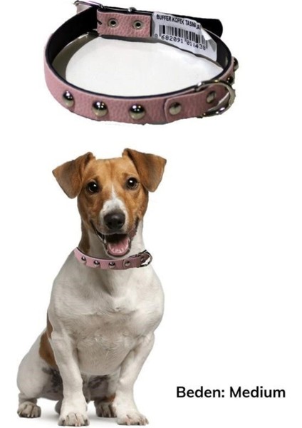 Luxury Buffer® Yumuşak Dokulu Deri Köpek Gezdirme Boyun Tasması Medium 1 Adet
