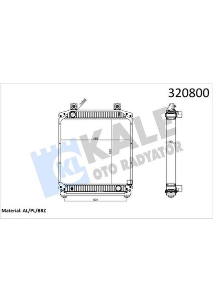 Oto Radyatör 0408081AB Radyatör Al.brz Karsan Atak Euro Vı