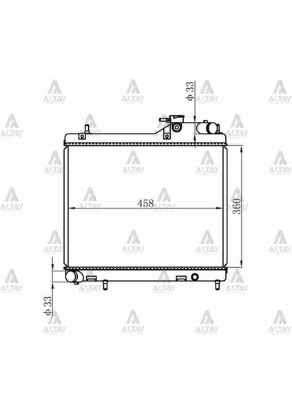 10455 Radyatör Su Accent 03-06 1.5 Dizel 3cyl (Mt)