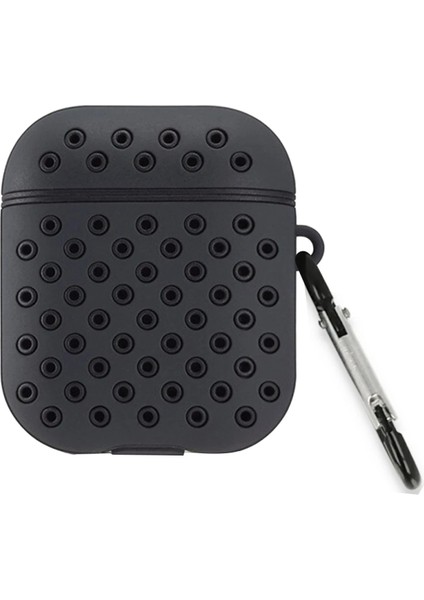 Airpods 3 (3.nesil) Spor Delikli Kılıf - Siyah-Beyaz Nrmsa