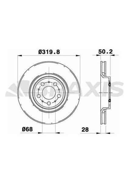 AE0291 Ön Fren Disk Aynası Havalı S60 00-10 S80 00-10 V70 01-10 XC70 02-10 S80 I 184 00-05 9475266