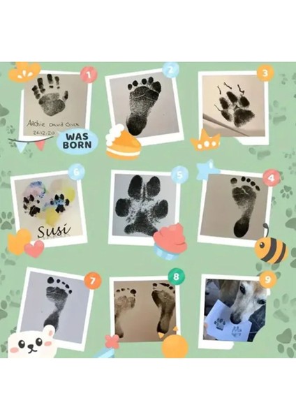 Luxury Kedi Köpek Pati Izi Fotoğraf Çerçevesi Seti 1 Adet modelleri