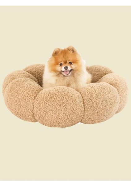 Luxury Patiderm Bubble Pelüş Kedi Köpek Yatak-Bej 1 Adet