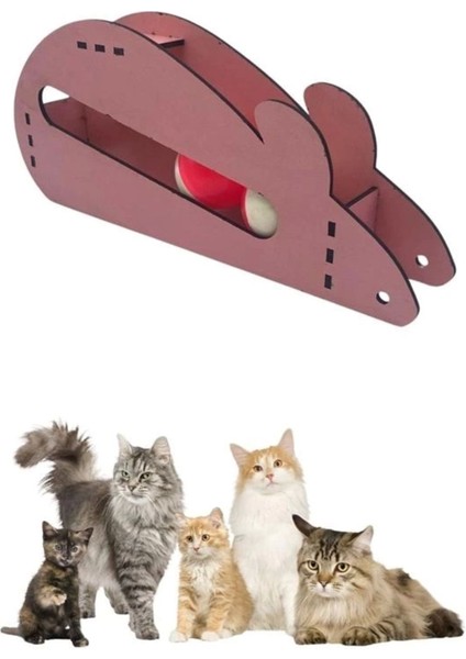 Luxury Fare Kedi Oyunu Ahşap 2 Toplu Kedi Oyuncağı Tahta Kedi Oyunu Tahta Fare ve Toplu Oyuncak 1 Adet indirimleri