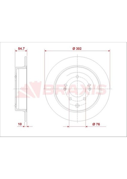AE0974 Fren Diski Arka Tucson 15-Sportage 15-Elektronik El Freni Olmayan Araçlar Için 58411D7000