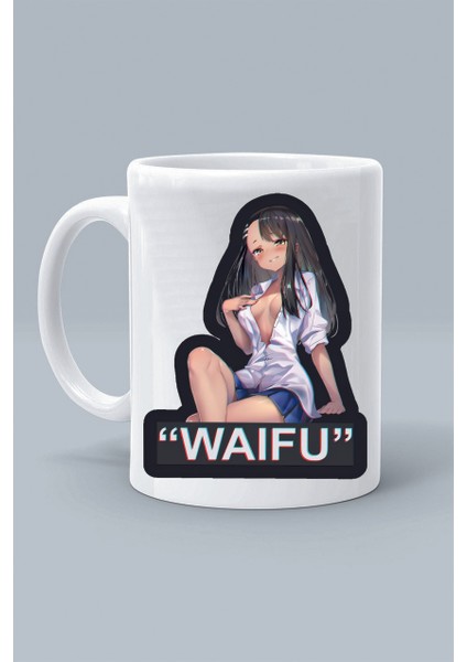 karakter Nagatoro Hayase Don't Toy With Me, Miss Anime Tasarım Baskılı Beyaz Klasik Kupa Bardak