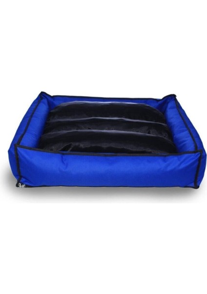 Luxury Yıkanabilir Mavi Köpek Kedi Minderi ve Yatağı Büyük Irklar Için Fermuarlı 90X100 cm 1 Adet