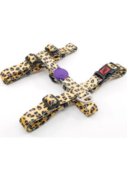Luxury H-Type Harness Köpek Tasması - Leopard 1 Adet