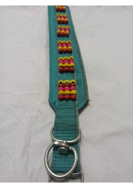 Luxury Büyük Irk Geniş Süslü Boncuklu El Işlemeli Iç Kısmı Keçeli Tasma Boy 80 cm 1 Adet fırsatları