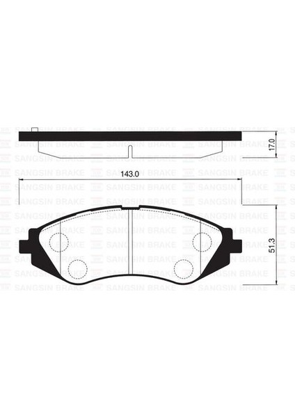 Sangsın SP1077 Fren Balatası Ön Lacetti 04- / Nubira 00-