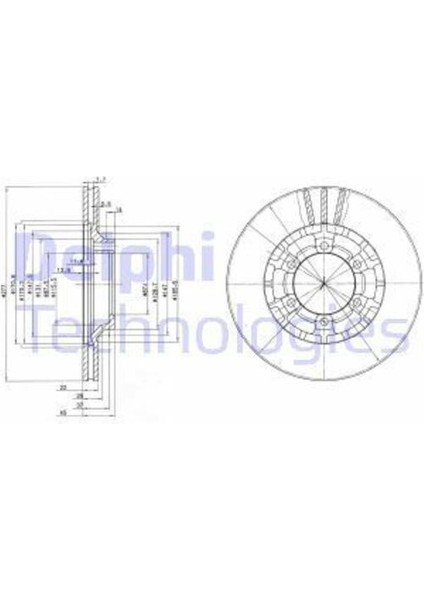 Delphı BG2561 Fren Diski Ön L200 1986-1996 L300 Minibus 1987-1997