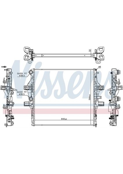 Wısco 5801255814 Su Radyatörü Brazıng mt 640X598X32 mm Iveco Daily6 3.0d 12-