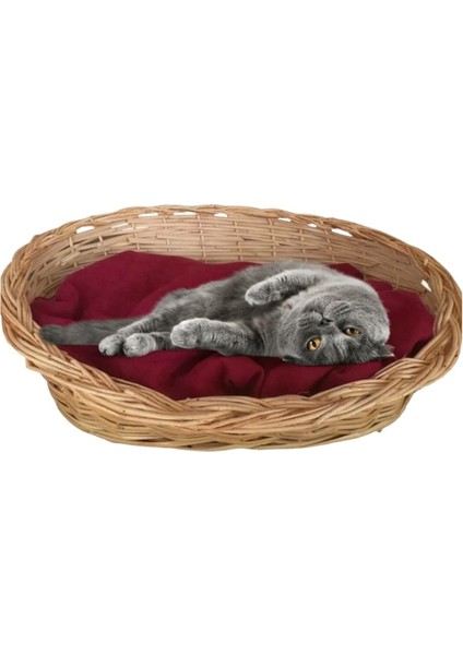 Luxury Çanakkale Biga El Yapımı Hasır Sepet Kedi / Yavru Köpek Yatağı 50 cm 1 Adet fırsatları