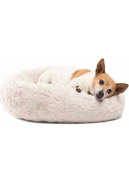 Luxury Beyaz Yumuşak Polar Kedi Yatağı - Köpek Yatağı Minder 1 Adet